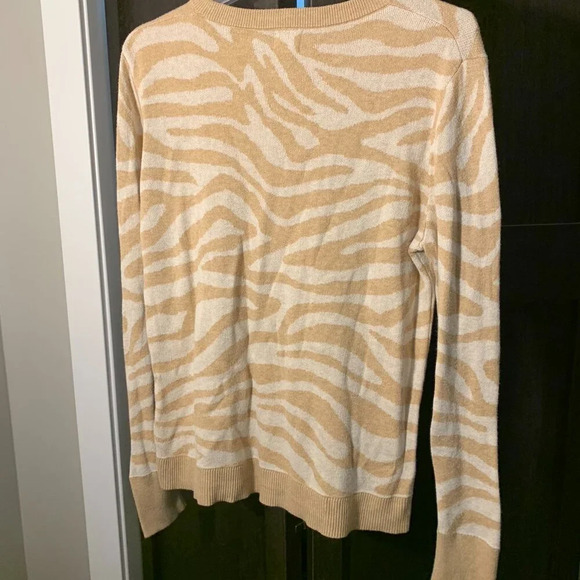 A New Day - Tan zebra stripped sweater - Picture 3 of 3